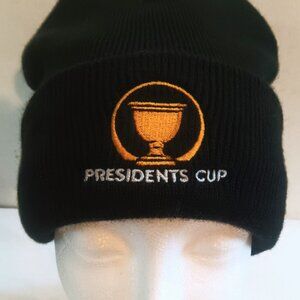 2022 PGA Tour Presidents Cup International Team Black Knit Fleece Beanie New